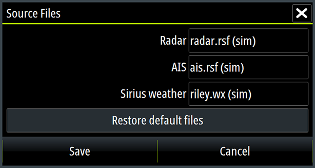 21 Simulator De simulatie functie biedt de mogelijkheid te zien hoe het apparaat werkt in stilstaande positie en zonder te zijn verbonden met een fishfinder, radar, GPS, enz.