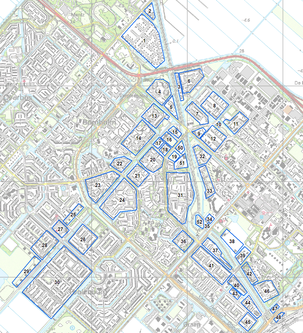 Externe veiligheid hogedruk aardgas BP Hoofddorp Oud West en Pax te Haarlemmermeer 15 Vlak Bron Toelichting Aantal personen Opp.