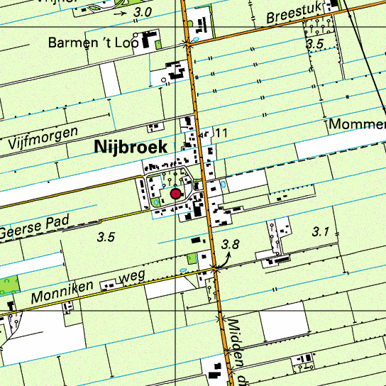 8.9 Nijbroek 8.9.1 Ruimtelijke analyse Ligging Nijbroek ligt in het noorden van de gemeente Voorst, midden in de gelijknamige Polder Nijbroek.