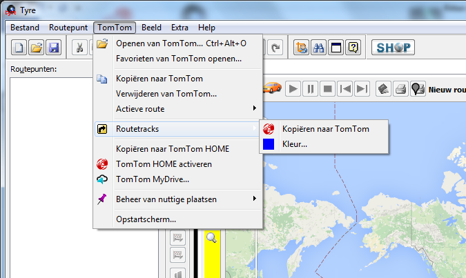 6. Rijden van een rit met een TomTom zonder reisplanning Indien u een moderne TomTom heeft, die dus niet de optie reisplanning heeft, is er toch een mogelijkheid om hem te gebruiken voor het rijden