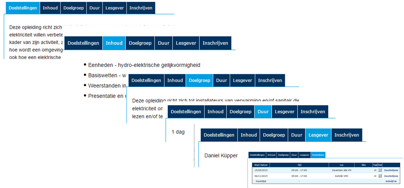 6. Iemand inschrijven Hoe je ook op de gegevens van een opleiding terecht komt, inschrijven doe je altijd op dezelfde manier. Kies een opleiding door op de titel te klikken.