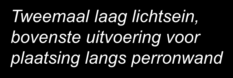 Hoog lichtsein met cijfer Tweemaal laag lichtsein, bovenste