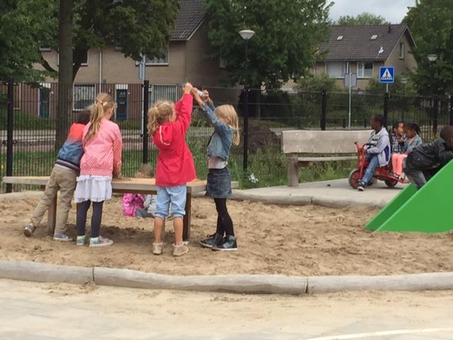 Buiten spelen De kinderen gaan naar buiten in de ochtend en in de middag.