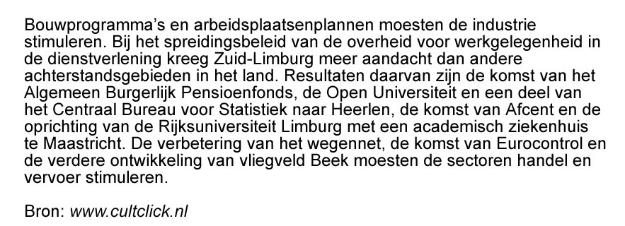 Open de tabel werkloosheidspercentage in Nederland op bit.ly/edugis20. d Wat is het werkloosheidspercentage van de provincie Limburg in 1987? Was dat hoog in vergelijking met de andere provincies?