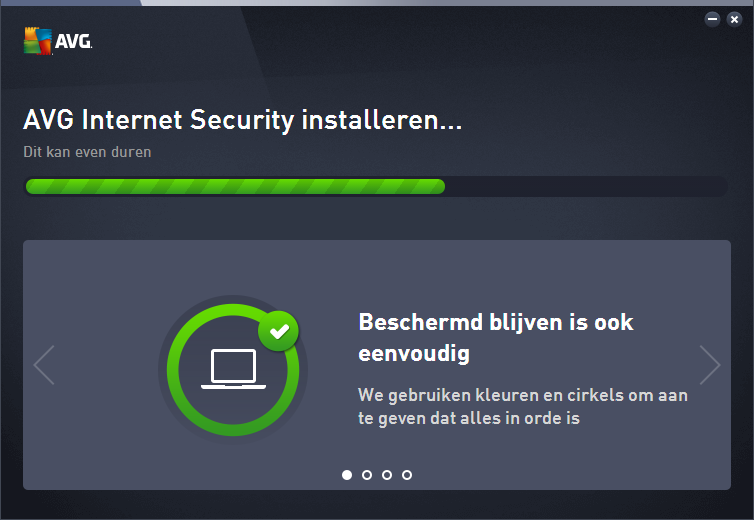 Knoppen Zoals in de meeste installatievensters zijn er drie knoppen beschikbaar: Annuleren - klik hierop om het installatieproces onmiddellijk af te sluiten; AVG Internet Security wordt niet