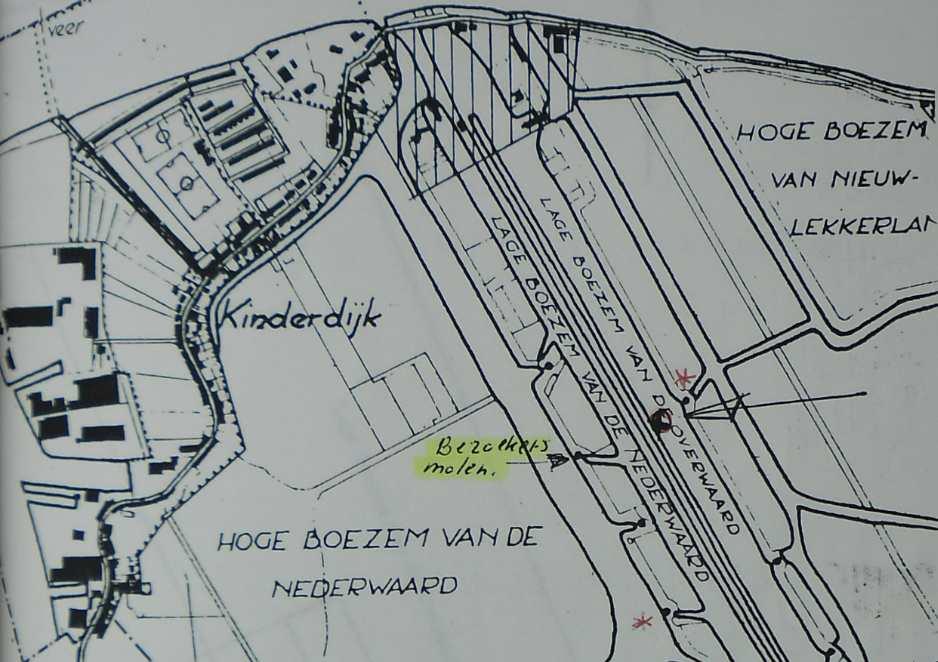 Afbeelding 2: kaart locatie blindganger/inslaglocatie vliegtuigbom. Bron: Reg. Arch. Dordrecht, toeg. nr. 1064 inv. 2092. 13 oktober 1941 Omstreeks 22.