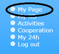 Stap 6: Bekijk een overzicht van je shiften door te klikken op My Page.