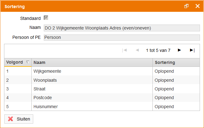 Handleiding LB LRP 2.18 Sorteringen 2.