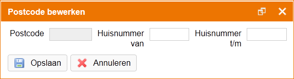 2.4 Secties Handleiding LB LRP 2.4.3 Sectie postcodegebied splitsen Voor het aanpassen van de sectie kan grondgebied toegevoegd of verwijderd worden.