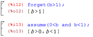 Calculus Toch is het mogelijk om deze limiet te berekenen. Voegt een veronderstelling over b toe aan de huidige context Met de functie assume kan je voorwaarden aan de huidige context toevoegen.