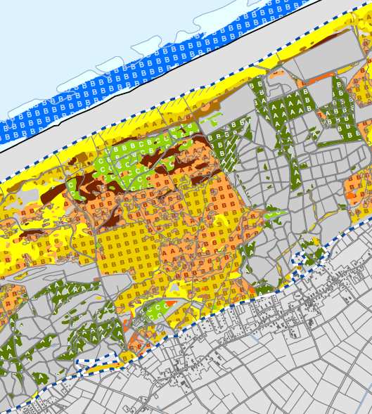 60 2C1 Reliëfrijk deel tussen het Formerumer Bos en het Hoorner Bos Ecologische gebiedsbeschrijving Het zuidelijke deel van het Koegelwieckcomplex heeft een zeer gevarieerde vegetatiestructuur.