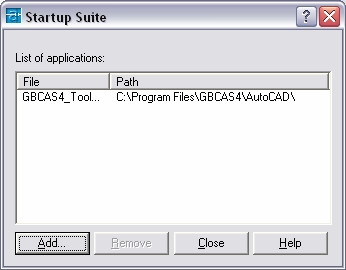 Sluit hetoptions dialoogvenster af met OK. 11.Activeer in de toolbartools de optie Load Application. 12.Selecteer in het kaderstartupsuite de knop Contents.