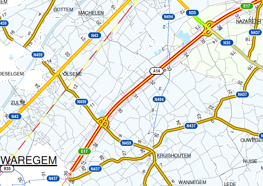 Locatie werf mobile betoncentrale Werf: 11,1 km