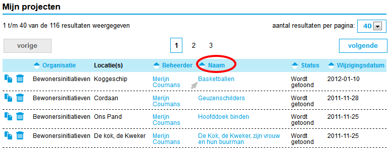 TIP: Voor hulp bij een correcte beschrijving van een activiteit kunt u gebruik maken van het vraagteken. Wanneer u hierop klikt, verschijnt er een toelichting met suggesties.