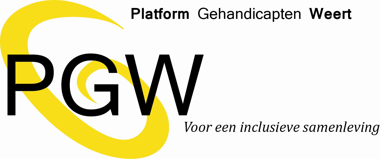Platform Gehandicapten Weert Het Platform Gehandicapten Weert (PGW) zet zich in voor een inclusieve samenleving. Ook alle mensen met een handicap en/of chronische ziekte hebben daar recht op!