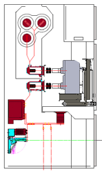 DW-A3 gamma PROCESSBLUE RA L 5015 QUADRICOLOUR : 100 CY + 9 MAG + 6 BLACK BLACK / ZWART Aankomst-/ Vertrekcellen Nominale stroom 630A 1250A