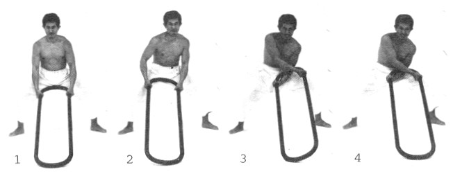 Kanteloefeningen in het horizontale vlak. De klassieke oefening wordt gedaan vanuit shiko dachi, alleen of met partner. Hierop zijn allerlei variaties mogelijk met andere standen en ander voetenwerk.