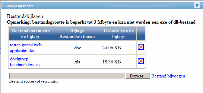 U klikt op Browse en kiest het bestand dat u wilt bijvoegen.