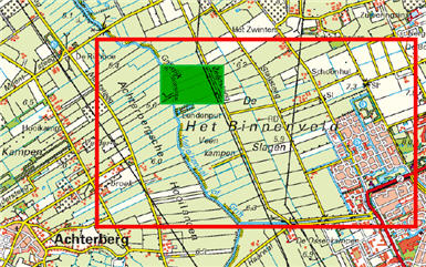 2.3.7 33 Rechthoek Via het menu Gereedschap/Rechthoek of de knop kunt u een rechthoek arceren of inkleuren op de kaarten. Het is ook mogelijk alleen de rand van de rechthoek te tekenen.