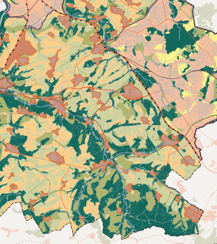 In deze aanpak worden verschillende beleidsniveaus onderscheiden: stedelijke gebieden naast landelijke gebieden, en daarop voortbordurend een gedetailleerder onderscheid tussen twaalf