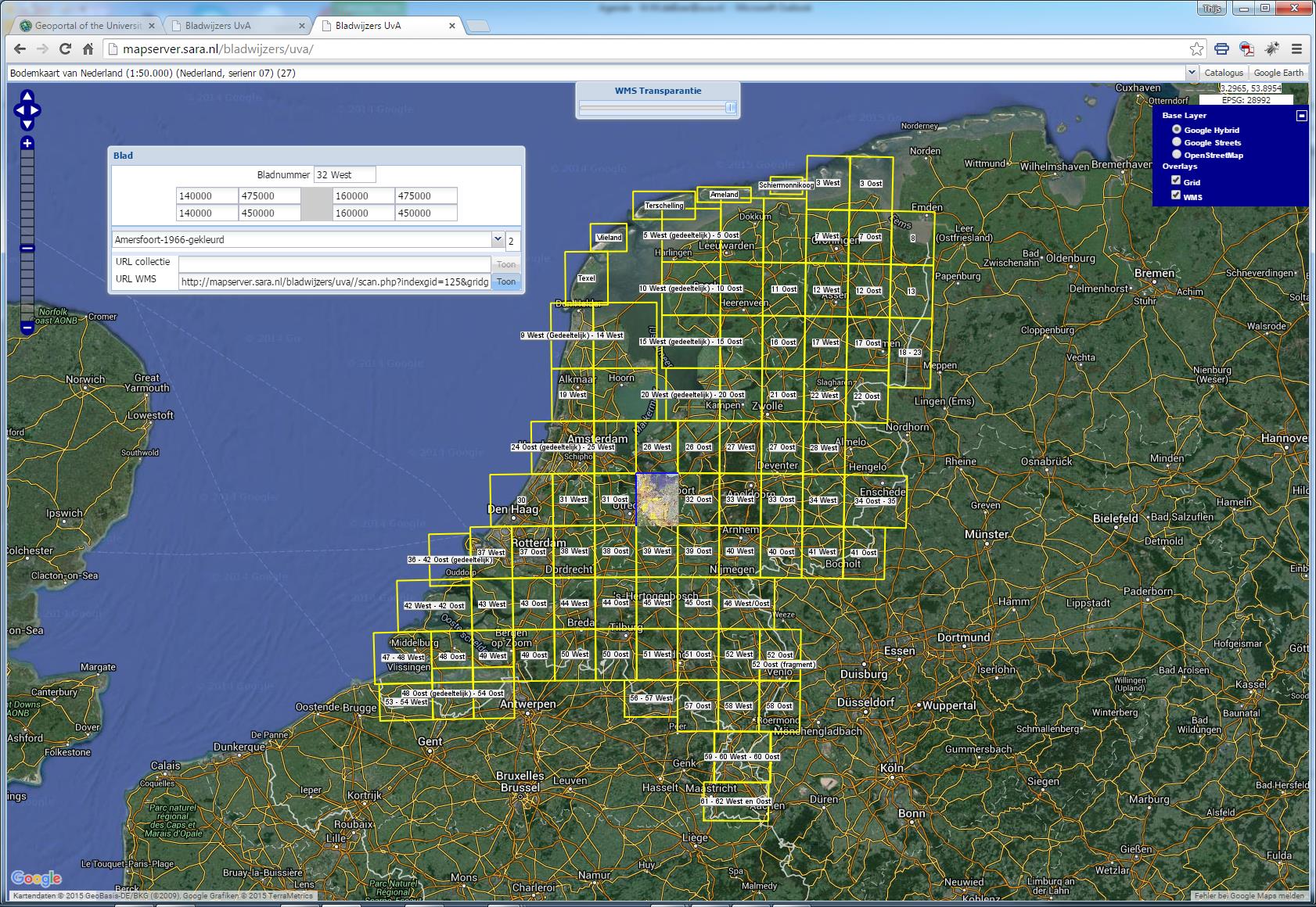 WMS van de bodemkaart http://mapserver.sara.nl/bladwijzers/uva//scan.
