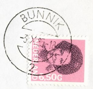 BUNNIK 1 OBPK 0274 Vervaardigd door Numerofa in april 1965. Het stempel werd verstrekt op 17 mei 1965. Gebruiksperiode vanaf 18 mei 1965 en was eind 1979 nog in gebruik.