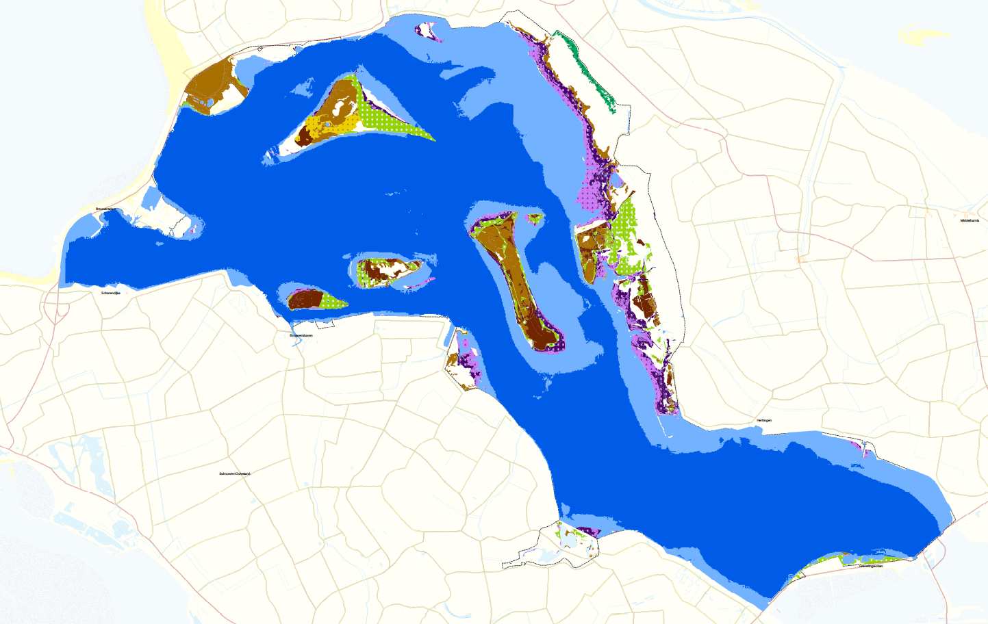 6. Synthese maatregelenpakket voor alle habitattypen in het gebied Het beheer van de eilanden in de Grevelingen bestaat uit een combinatie van begrazing, maaien en peilbeheer.