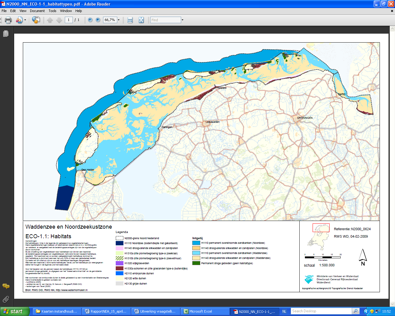 H1110 B Permanent overstroomde zandbanken, subtype B Alle locaties, met uitzondering van locatie 1, van de Noordzeekustzone vallen onder habitattype H1110 B waarbij het volgende dient te worden