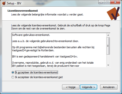 Update van het programma met behulp van de wizard Door de Cd in de CD-speler te plaatsen zal automatisch de installatieprocedure starten. (Start eventueel handmatig het bestand setup.