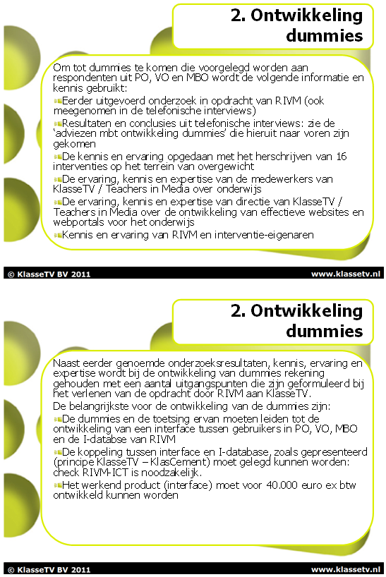 Opdrachtgever: RIVM - Centrum Gezond Leven,