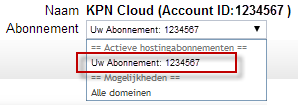 Figuur 2: Het beginscherm van uw Zelfservice Cloud Als u meerdere abonnementen bij KPN afneemt, dan selecteert u het betreffende Norman abonnement rechtsboven (Figuur 3).