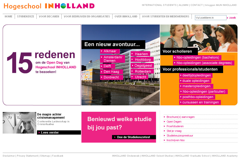 Inloggen op de applicatie 1. Ga naar www.inholland.nl 2. Selecteer Voor studenten en medewerkers 3. Selecteer Bezoekersregistratie 4.