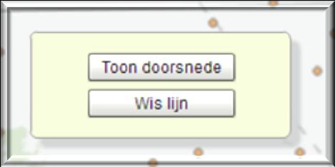 Figuur 2-9 Wanneer je met de muis boven de laag komt verschijnt er specifieke info en kun je doorklikken naar de nomenclator Figuur 2-10 Voor het maken van een doorsnede: selecteer "doorsnede" en