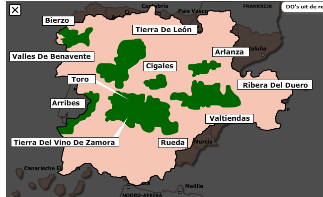 Regio Tierra de Castilla R Vino de la Tierra is de Spaanse naam voor Vin de Pays, landwijn.