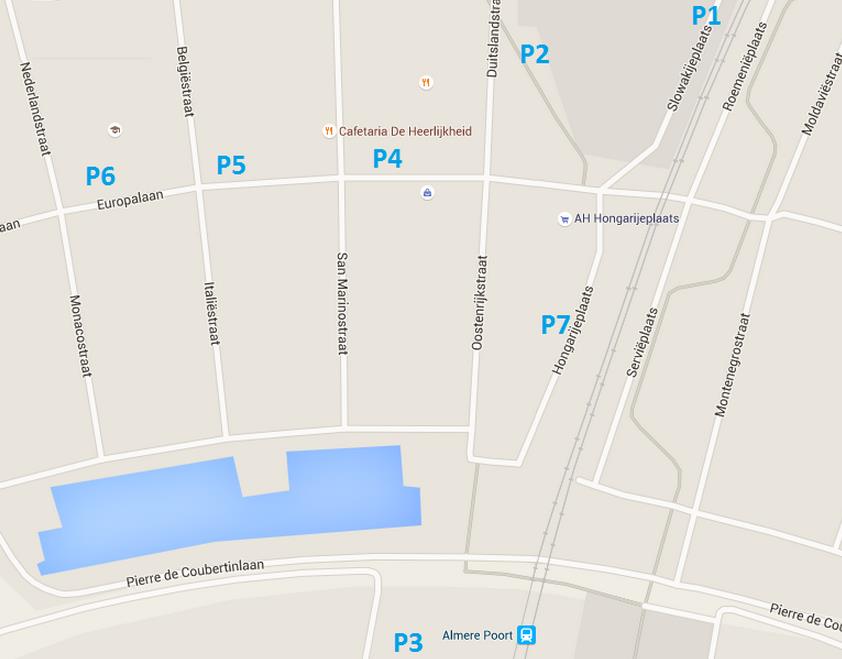 Vanuit de richting Amsterdam: - Neem de A6 richting Lelystad - Sla af bij afrit 2 - Onderaan de afrit slaat u rechtsaf - Nadat u onder de snelweg bent doorgereden slaat u rechtsaf de Elementendreef