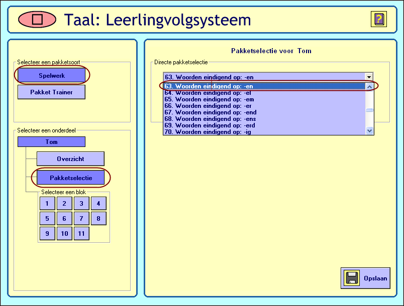 8 Schoolpakket 0809 en Familiepakket 0809 Een perfecte wisselwerking Spelwerk: beginniveau bepalen in het Familiepakket Wellicht maken uw leerlingen in het Schoolpakket gebruik van de leerlijn