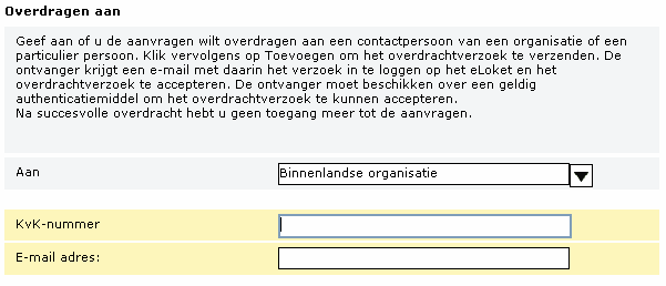 Stappenplan autorisatie Zowel penvoerder als indermediair loggen in op het eloket met hun eigen eherkennigsmiddel. (wanneer men voor het eerst inlogt moet men zijn profielgegevens invullen).