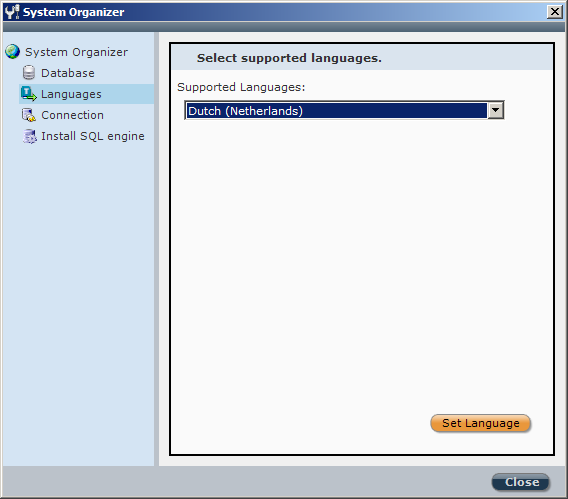 Taal van de U/D software wijzigen Initialiseer de taal van de U/D Software: Start > Alle Programma s > RISCO Group > Configuration Software >