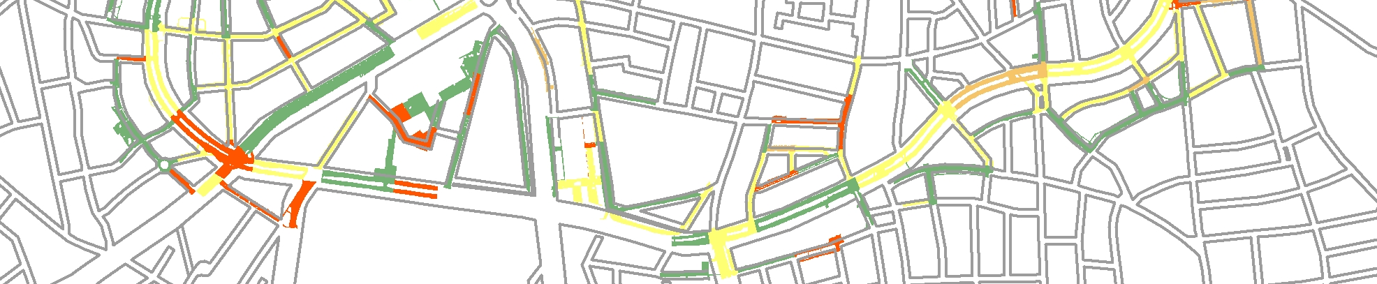 Inventarisatie Doordeweeks overlast randen betaald parkeren Weergegeven is de bezetting van de gratis openbare parkeerplaatsen.