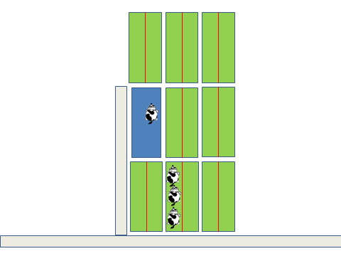 per bedrijf globaal uitgewerkt, hierbij kunnen de schematische uitwerkingen afwijken van de werkelijkheid (hoeveelheid, ligging en grootte van de percelen).