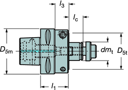 Hydrorip Zeer nauwkeurige adapter voor vlakfrezen en hoekfrezen Hydro-rip - Coromant Capto gereedschappen RDSCHAPSYSTMN Coromant Capto 391.