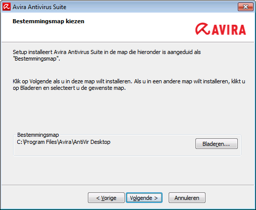 Installatie en de-installatie Als u uw deelname aan de gemeenschap van Avira bevestigt, stuurt Avira Antivirus Suite de gegevens over gedetecteerde verdachte programma's naar het Avira Malware