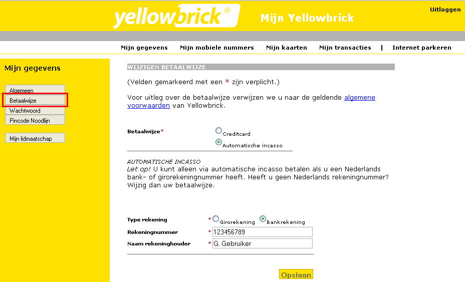 Het wijzigen van uw betaalgegevens Als u wilt wijzigen van betaalwijze kunt u dat doen onder Betaalwijze.