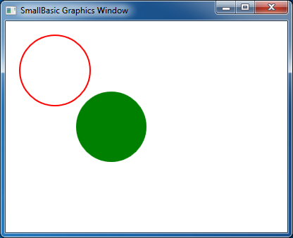 Een ovaal is een bepaald type cirkel. Als je cirkels wilt tekenen, moet je dezelfde breedte en hoogte opgeven. GraphicsWindow.Width = 400 GraphicsWindow.