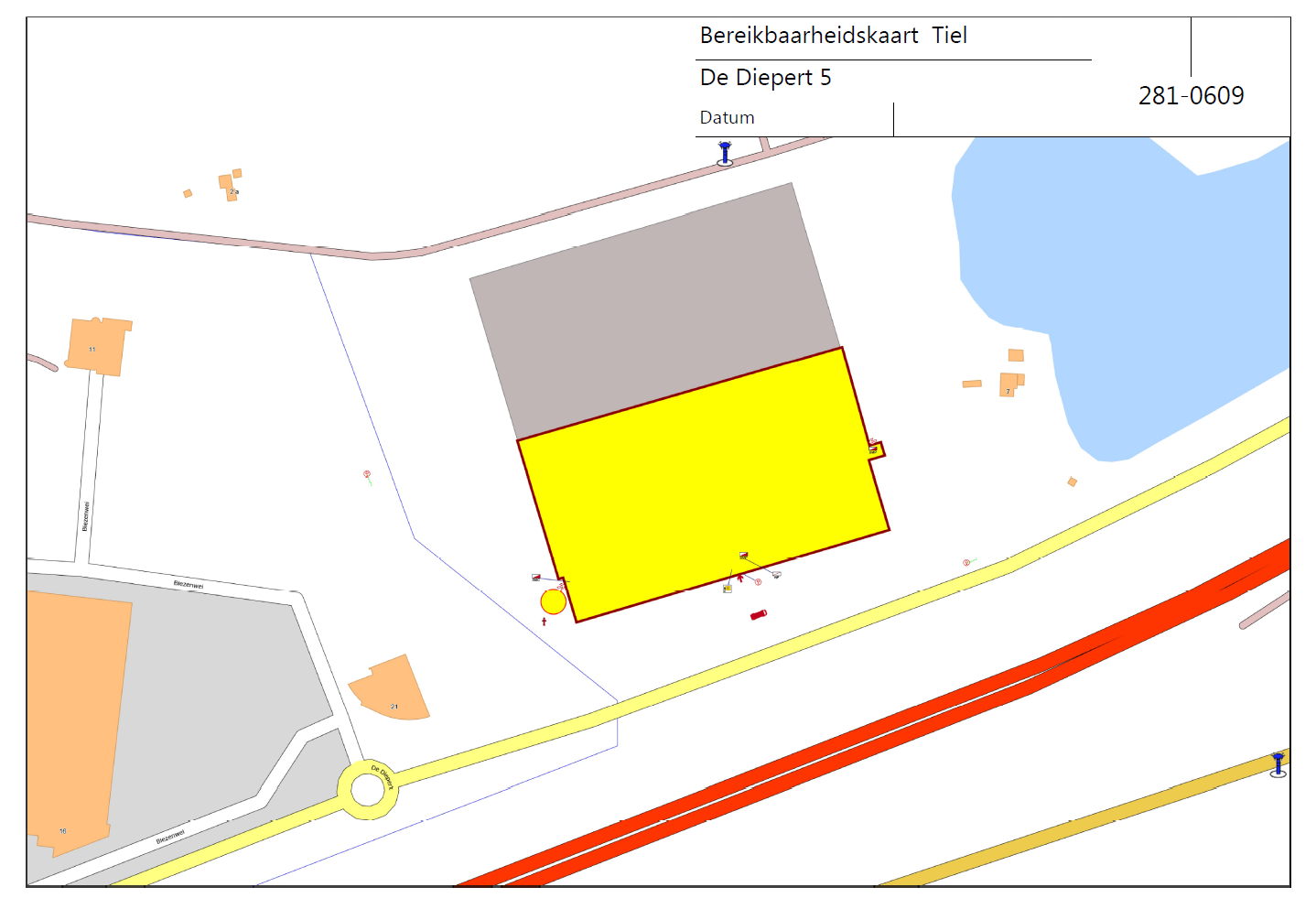 Kaart 1: Plattegrond object Kuehne + Nagel