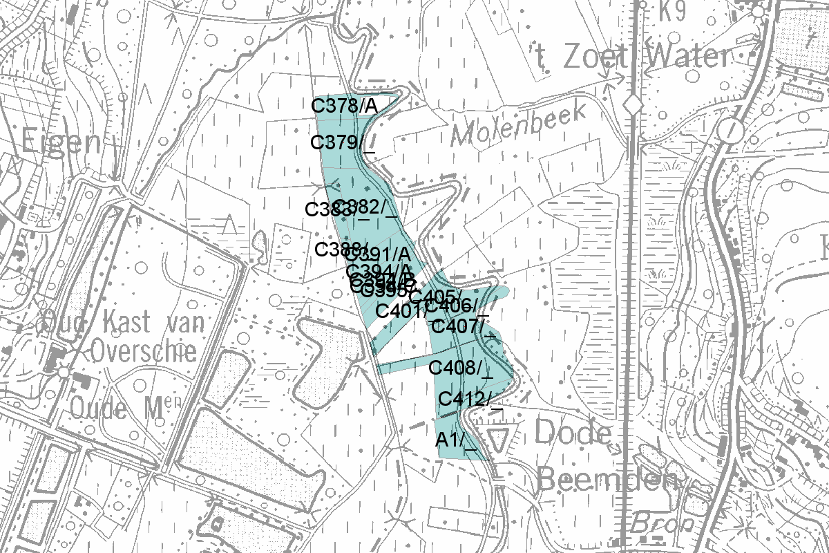 OUD-HEVERLEE 5 AFD/ST-JORIS-WEE (NIS 24100) A 1 HULDENBERG 3 AFD/NEERIJSE (NIS 24075) C 378/A (deel) ; C 379 (deel) ; C 382 ; C 383 ; C 388 ;