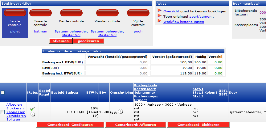 PRQ-7725 Ondersteunen aanpassen actieve boekingsworkflow SMM / Invoicing Mogelijk maken dat autorisaties of stappen binnen een actieve boekingsworkflow kunnen worden aangepast.