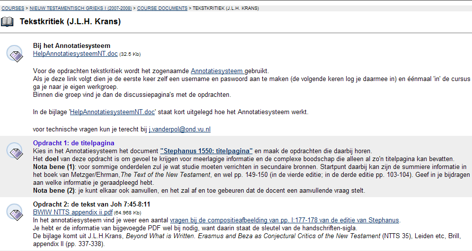 Directe links naar discussiepagina s in het annotatiesysteem