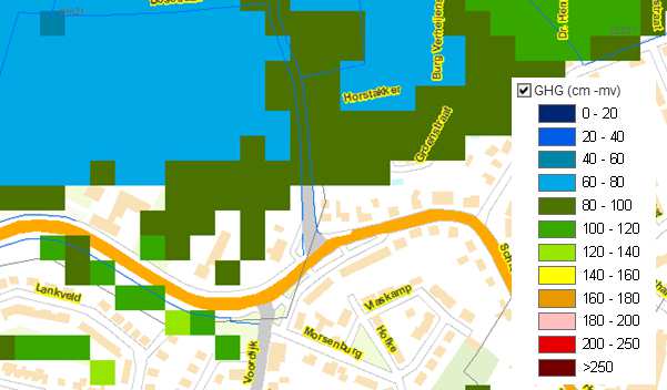 4.5.1.4 Bodemgebruik en grondwater Bodemgebruik en grondwater planlocatie Voorbolst ong. De planlocatie aan Voorbolst ong. is gelegen op een hoogte van circa 10,8 meter boven NAP.