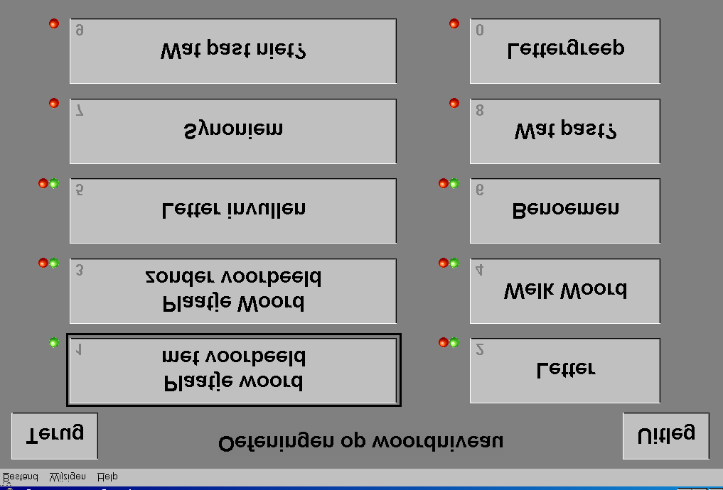 6.0 OEFENEN OP WOORD-NIVEAU. Deze 10 oefeningen op woord-niveau worden hieronder beschreven. Het is niet de bedoeling dat u dezelfde volgorde aanhoudt bij het maken van de opgaven.